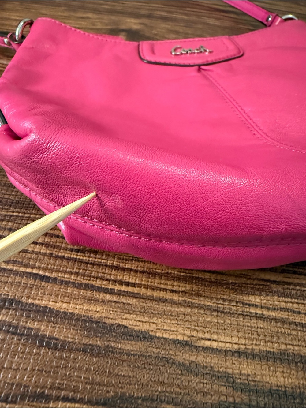 Coach Hot Pink Leather Crossbody Bag - Picture 6 of 16
